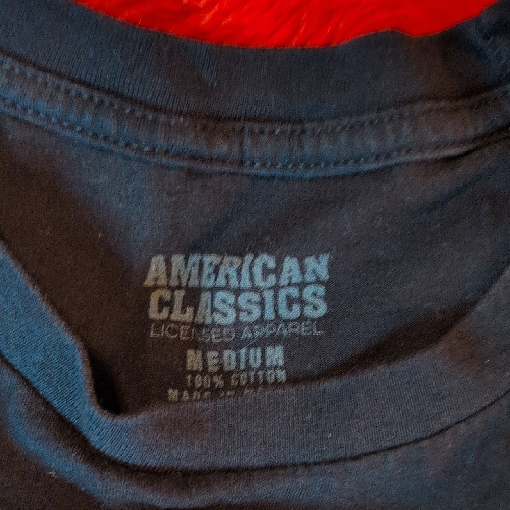 Graphic Crewneck T-Shirt - Black with Red Logo - Picture 3 of 3